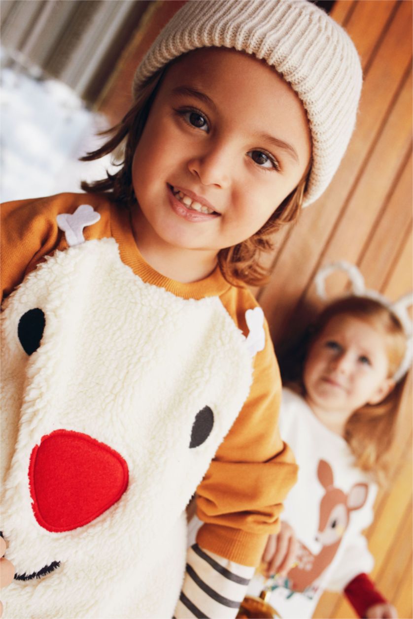 BÉBÉ GARÇON Beige Ensemble En Tricot Polaire Col Ras Du Cou Nouvel an Manche Longue 2 BéBé Garçon