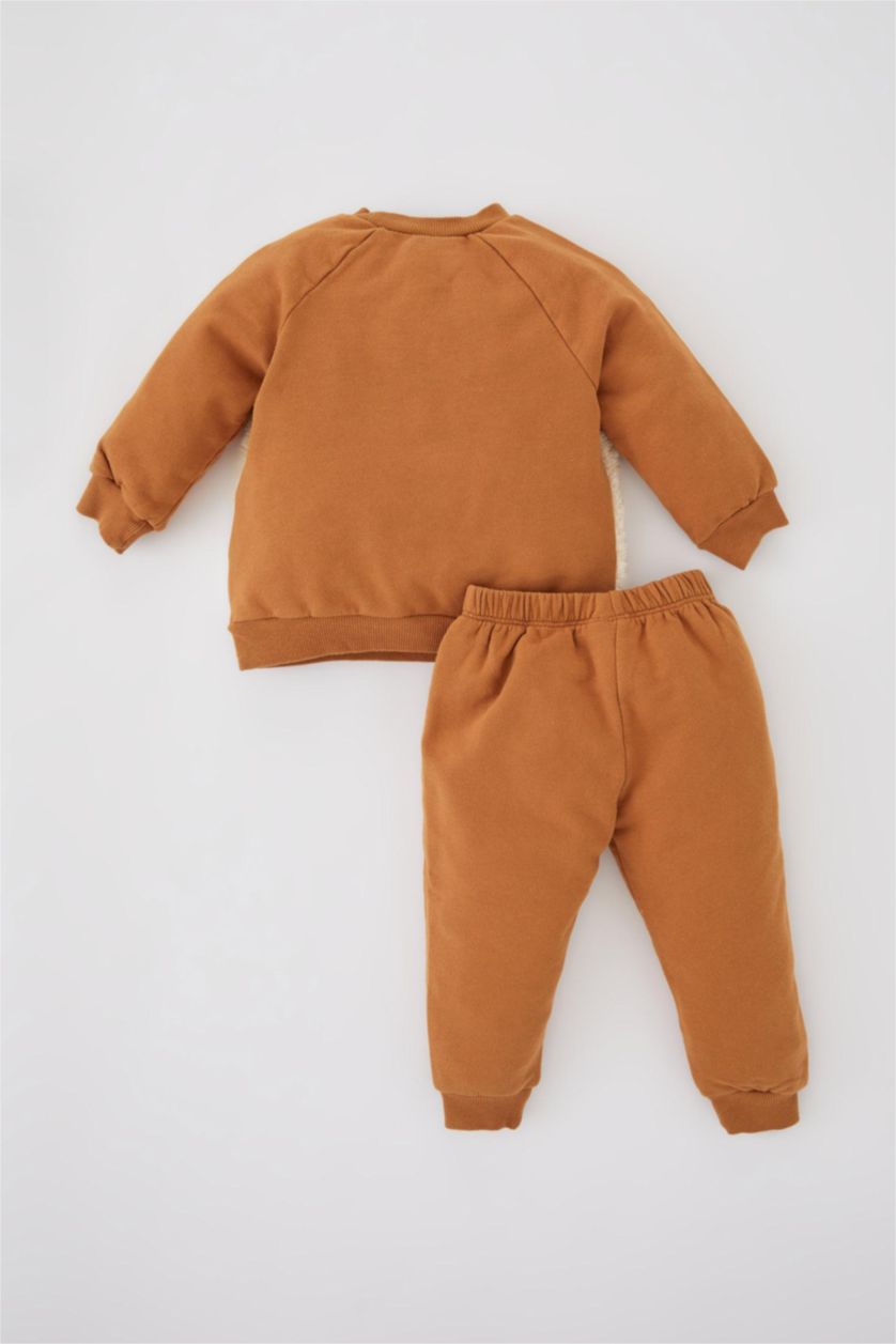 BÉBÉ GARÇON Beige Ensemble En Tricot Polaire Col Ras Du Cou Nouvel an Manche Longue 2 BéBé Garçon