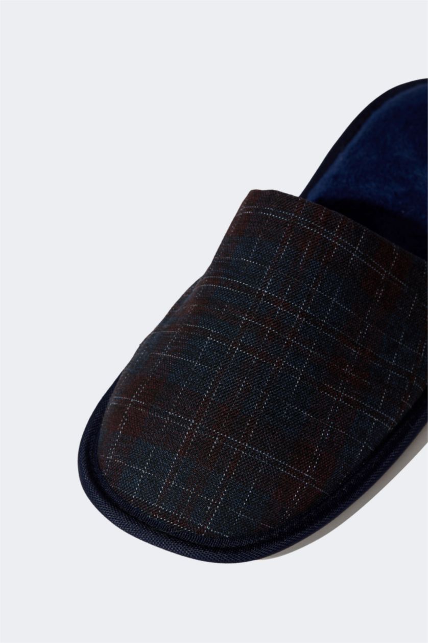 Erkek Lacivert Erkek Düz Taban Terlik