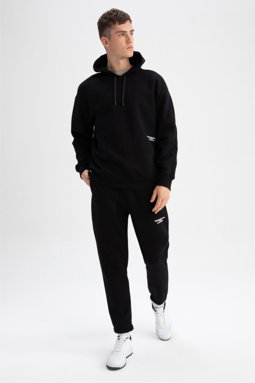 رجال أسود Regular Fit Trousers