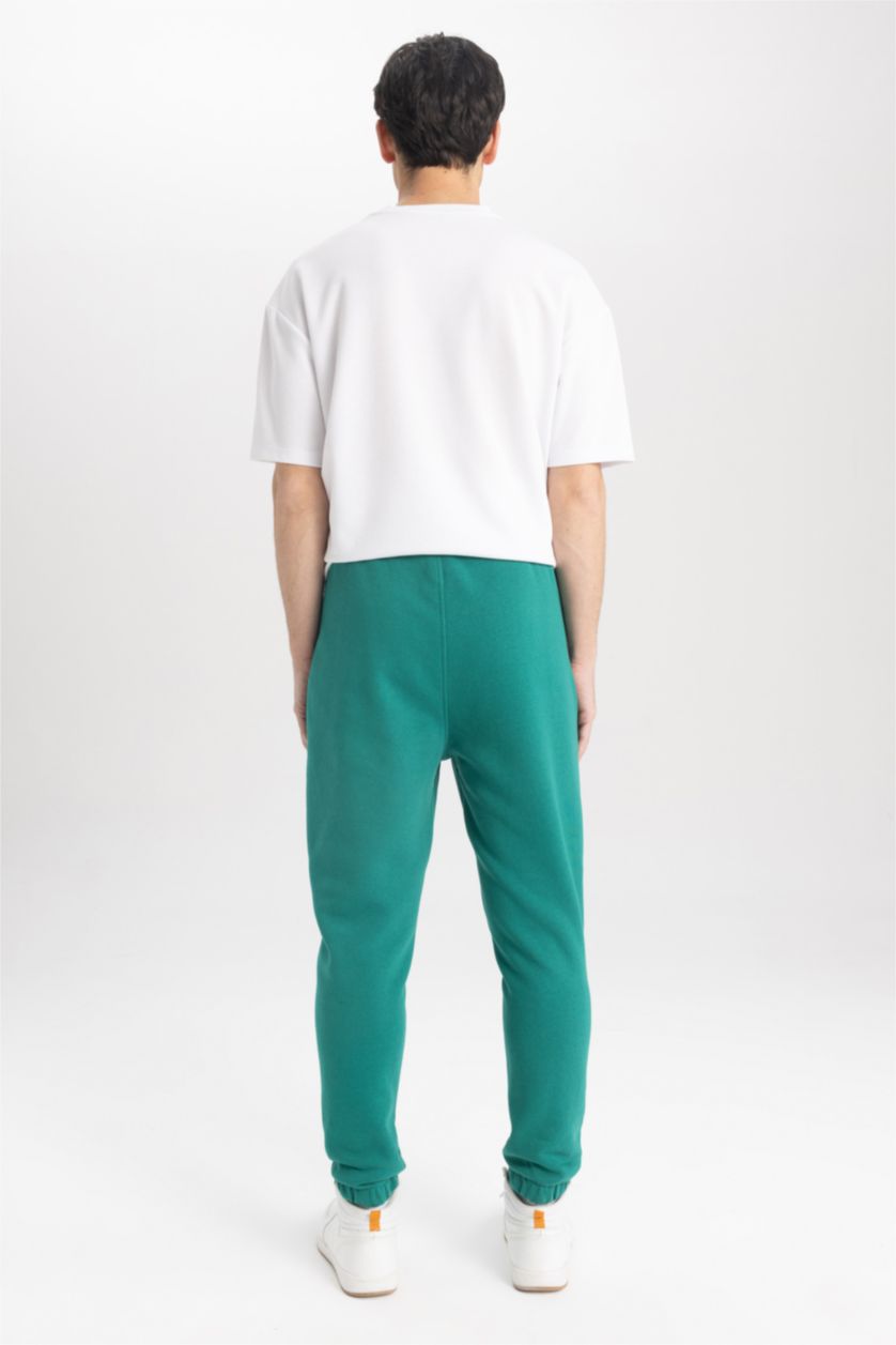 MAN Green Regular Fit Zipper Pocket Trousers