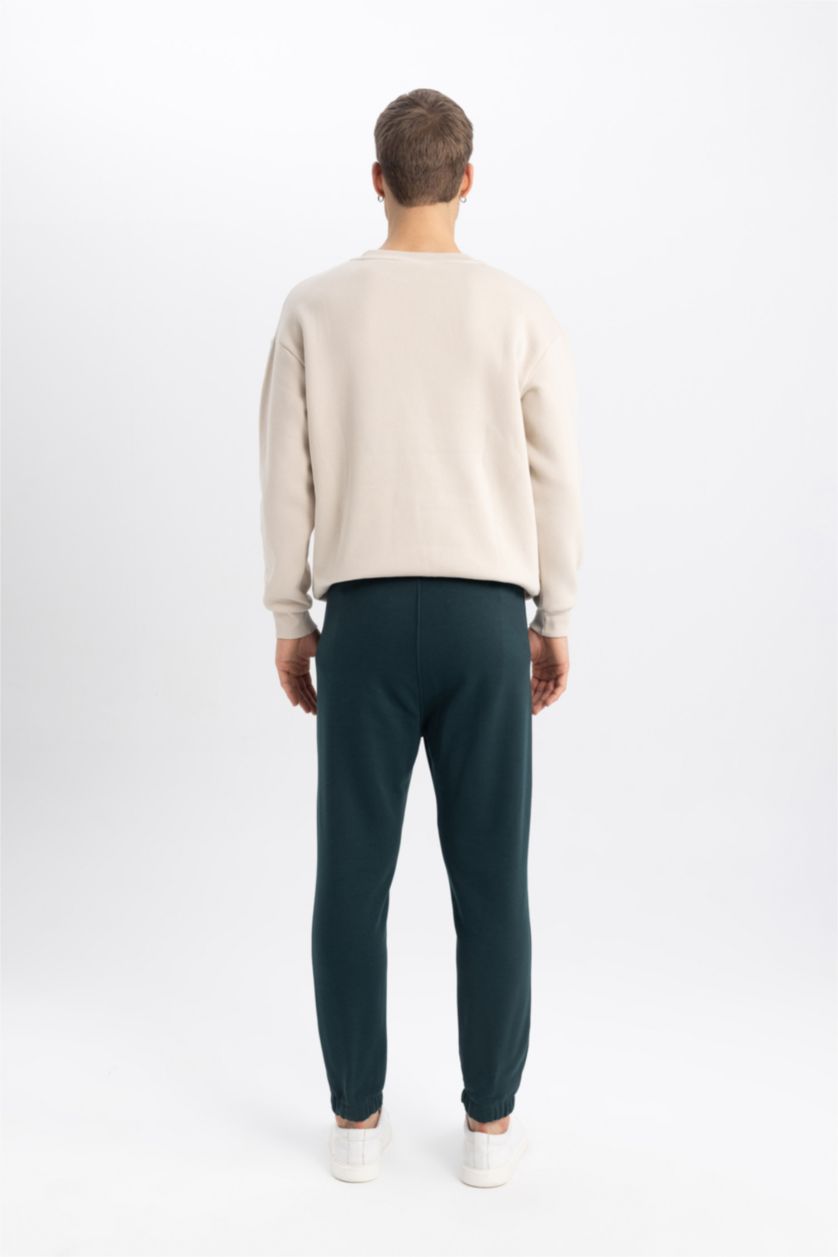 MAN Green Regular Fit Zipper Pocket Trousers