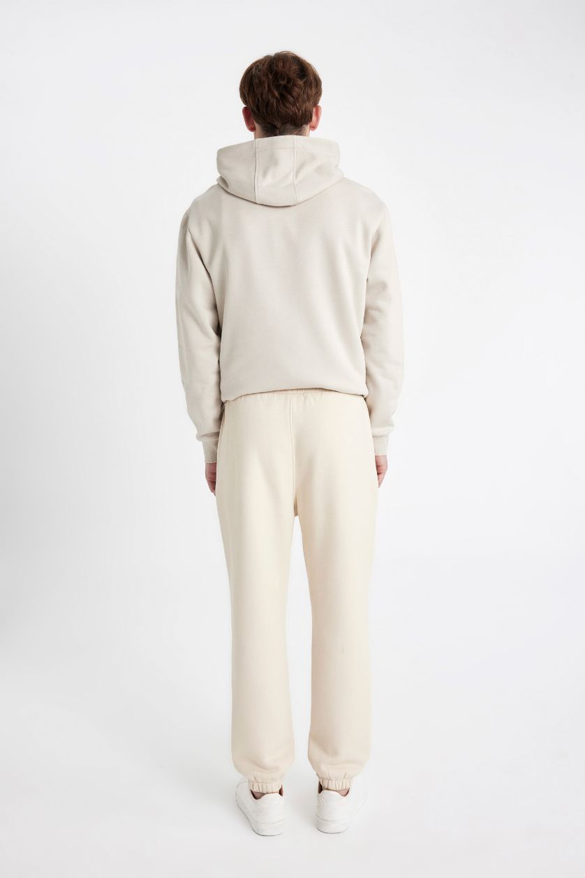 رجال اللون الحجري بنطلون بجامة رياضي قصة عادية بجيب ورجل مطاطي