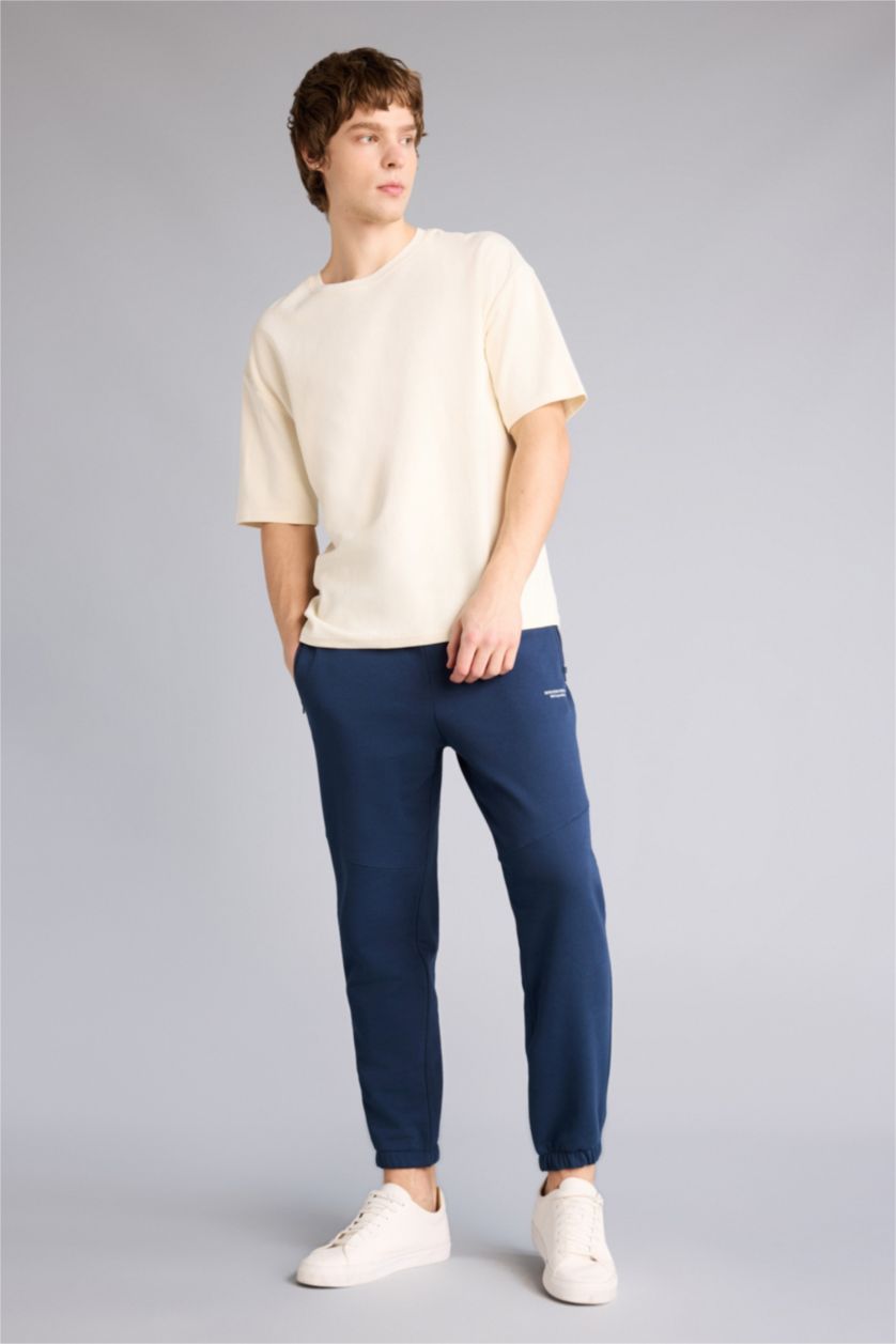 Erkek Lacivert Fermuar Cepli Pantolon