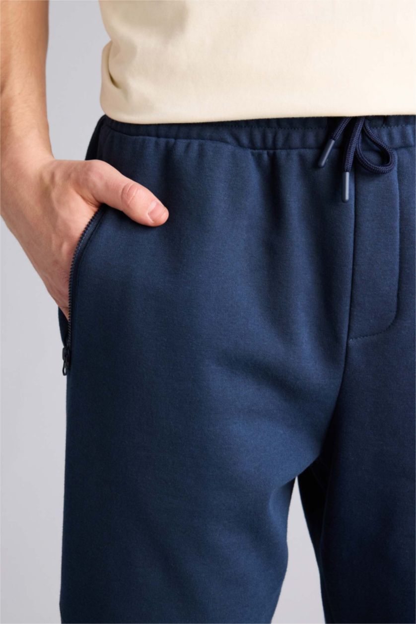 Erkek Lacivert Fermuar Cepli Pantolon