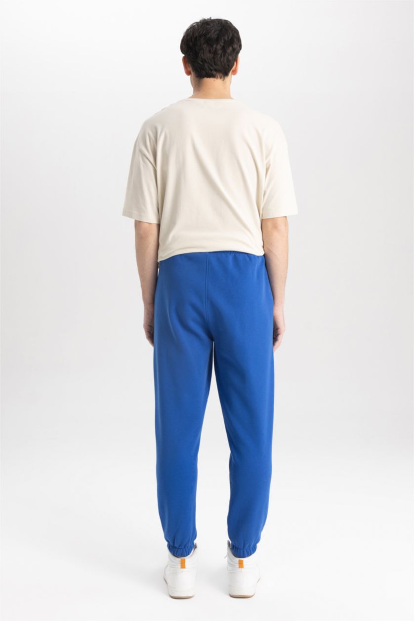 HOMME Bleu Pantalon Coupe Régulière