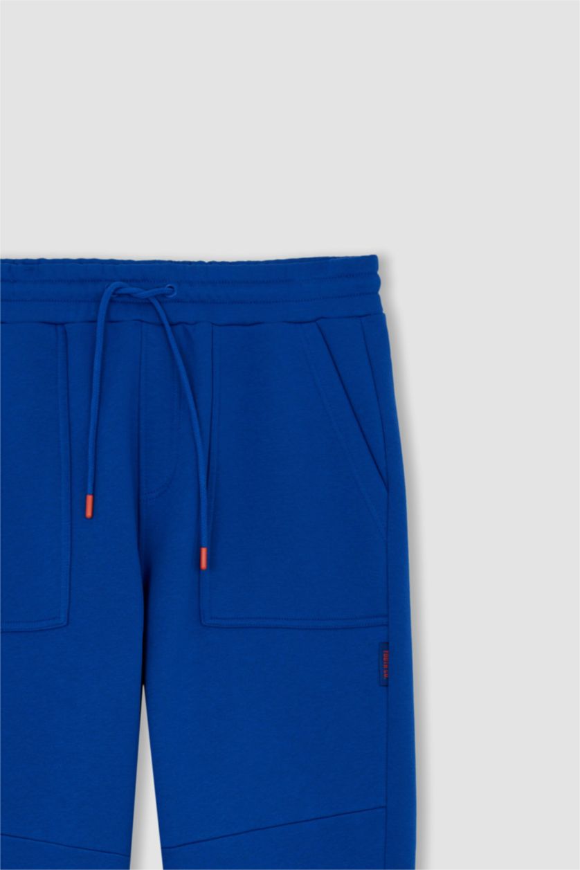 HOMME Bleu Pantalon Coupe Régulière