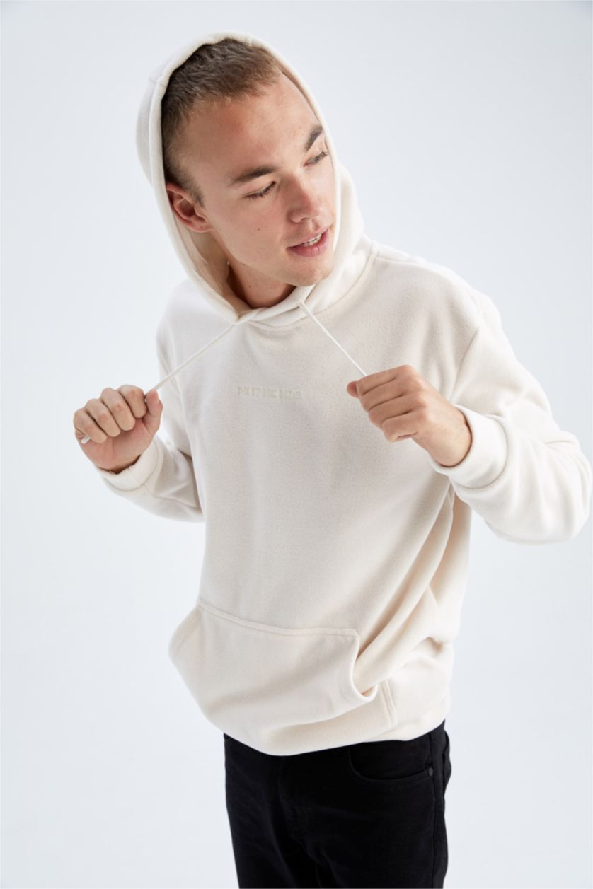 رجالي اللون الحجري سويت شيرت صوفي قصة عادية