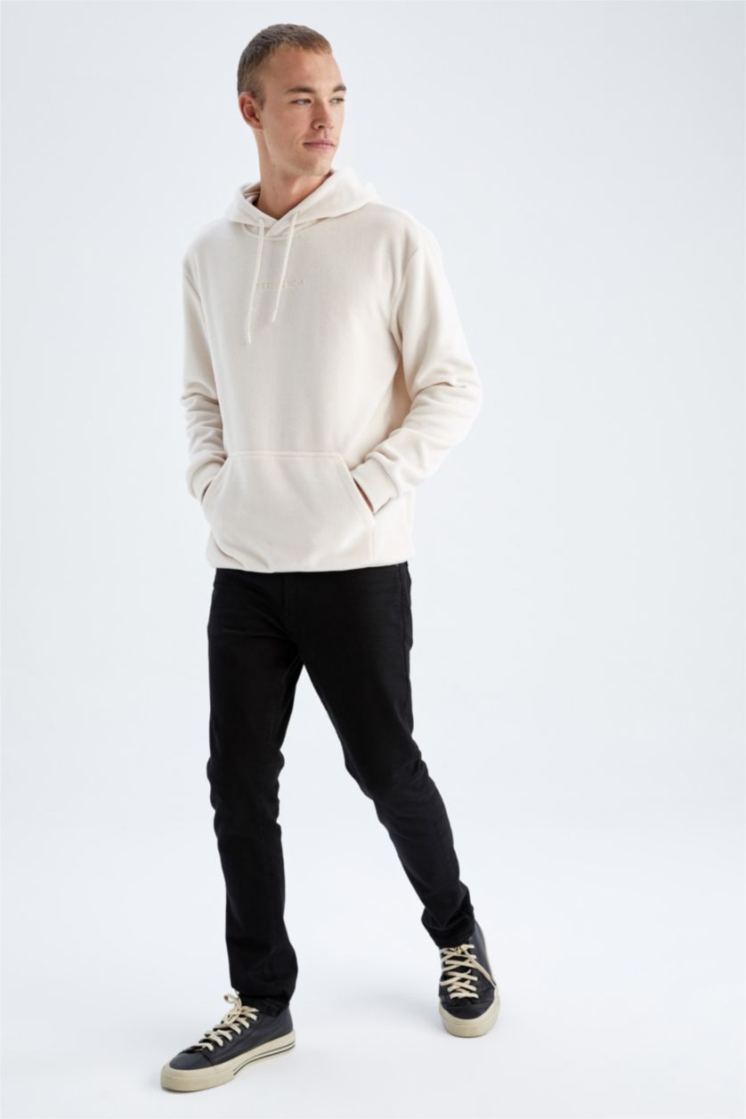 رجالي اللون الحجري سويت شيرت صوفي قصة عادية