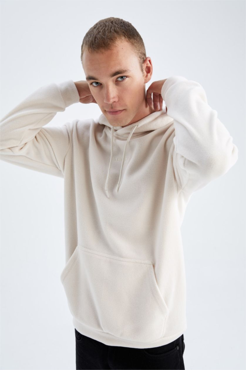 رجالي اللون الحجري سويت شيرت صوفي قصة عادية