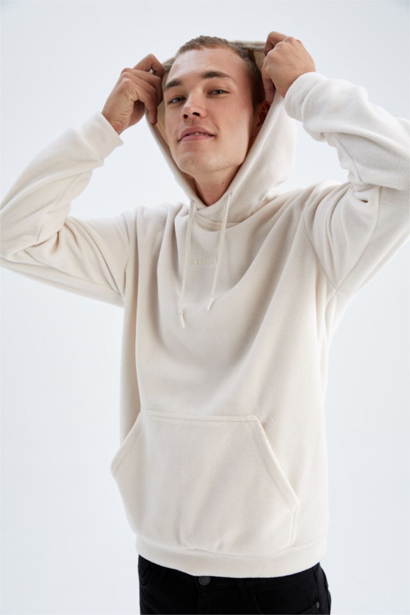 رجالي اللون الحجري سويت شيرت صوفي قصة عادية