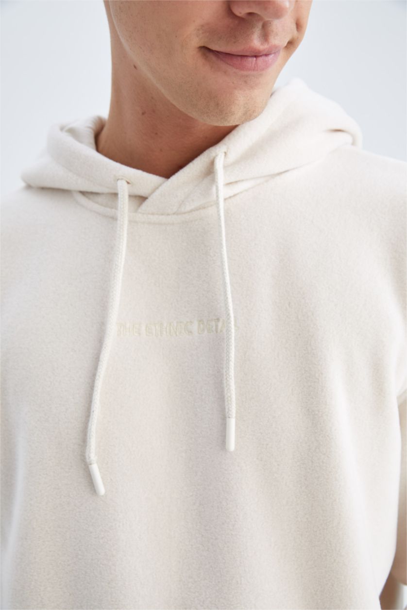 رجالي اللون الحجري سويت شيرت صوفي قصة عادية