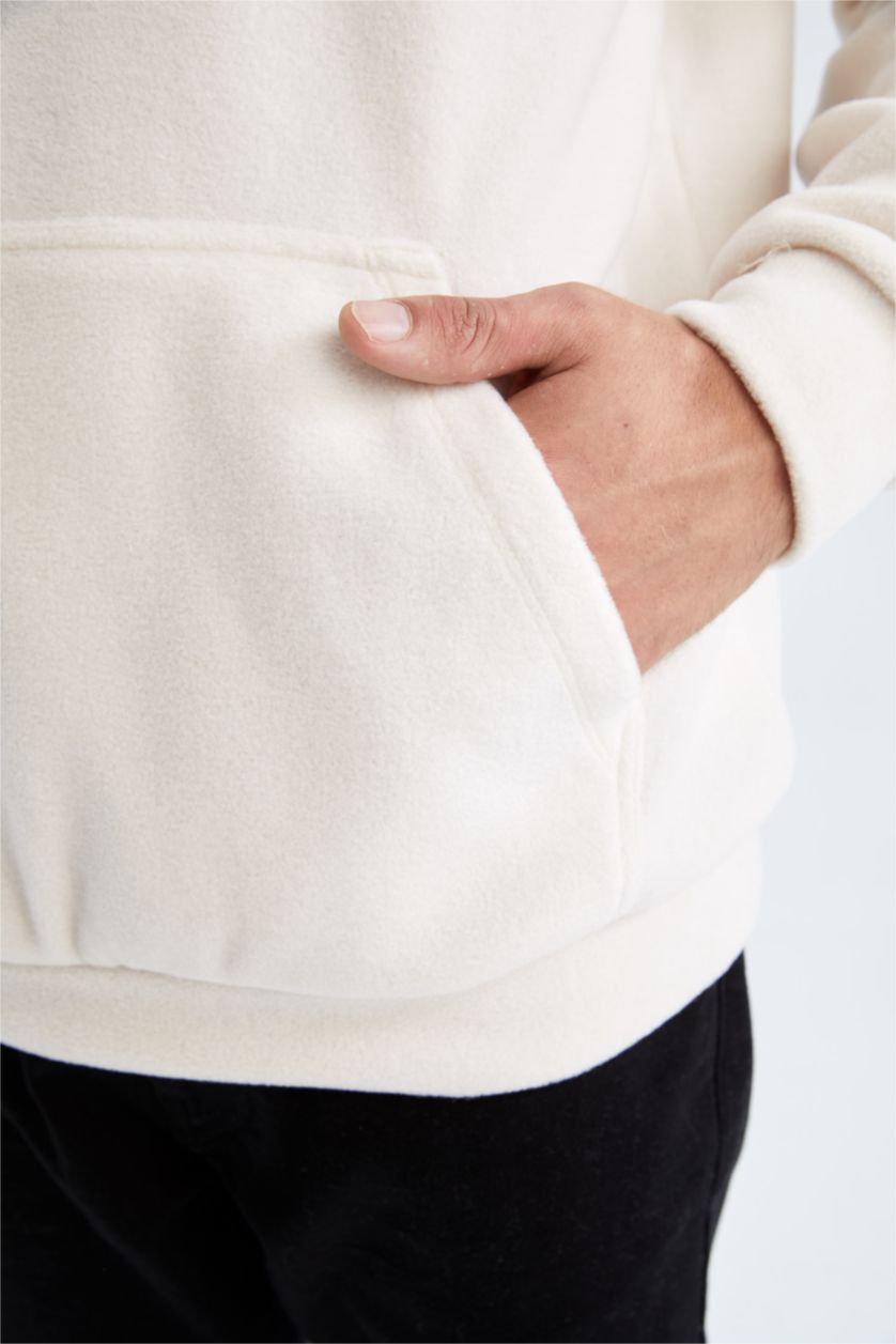 رجالي اللون الحجري سويت شيرت صوفي قصة عادية