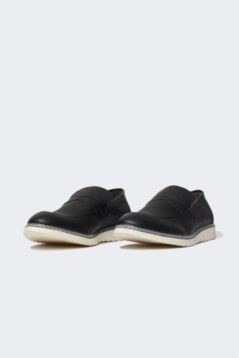 HOMME Noir Chaussures de Sport En Cuir synthétique pour homme