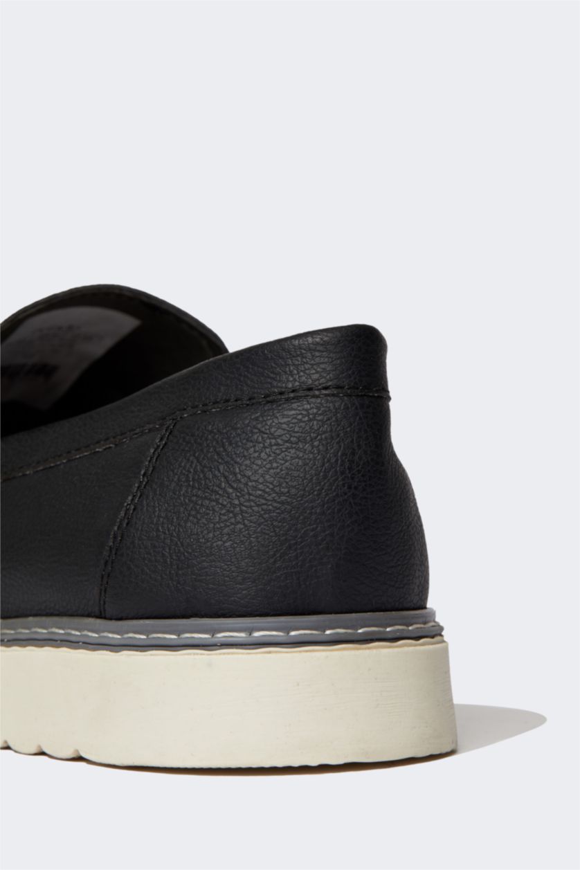 HOMME Noir Chaussures de Sport En Cuir synthétique pour homme