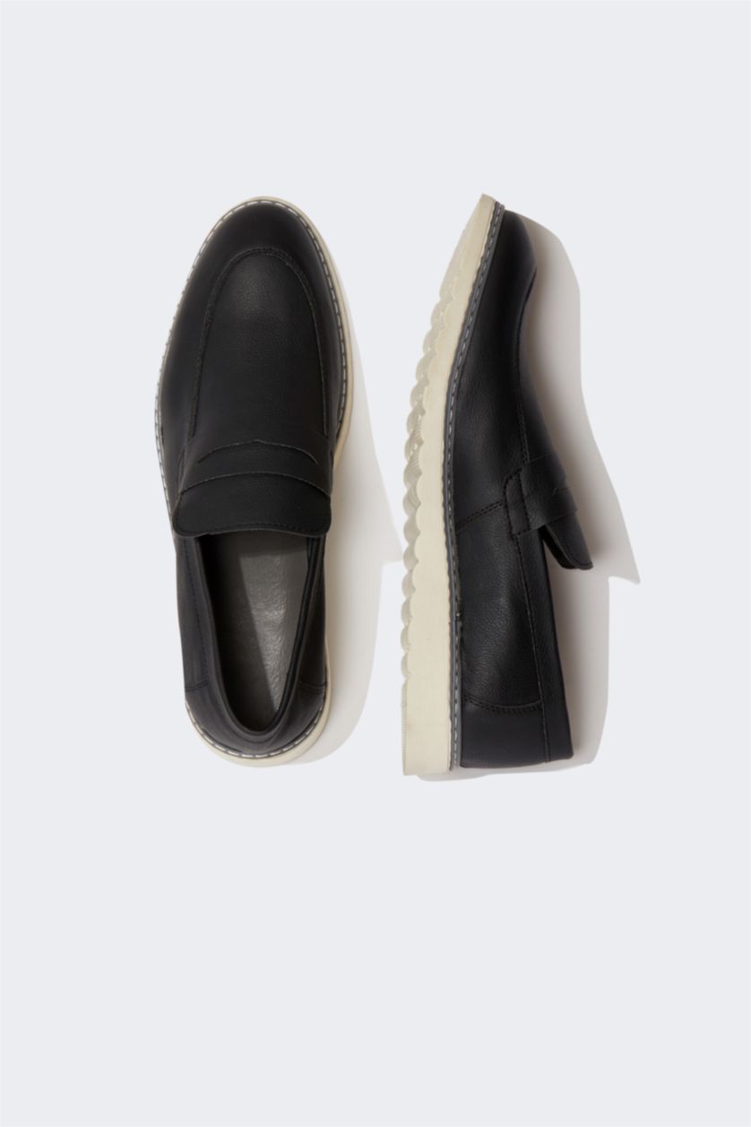 HOMME Noir Chaussures de Sport En Cuir synthétique pour homme