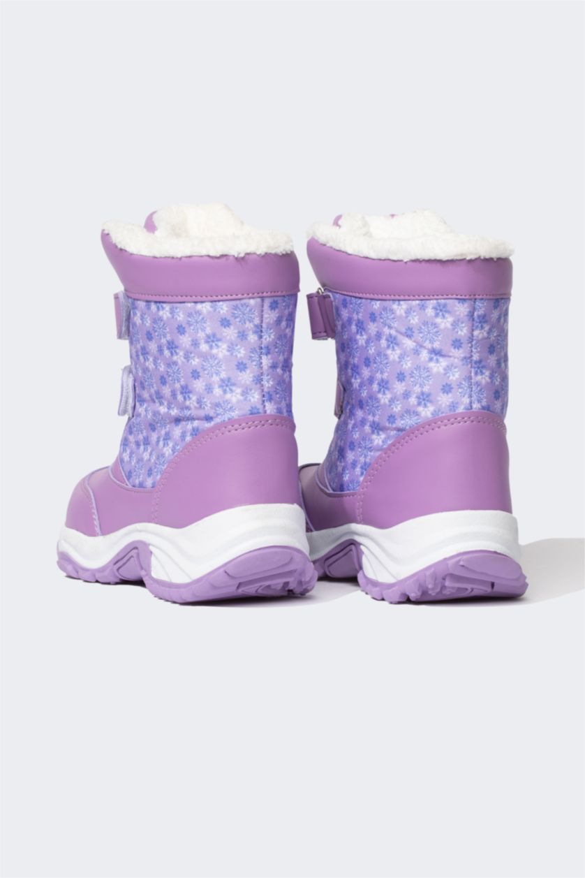 FILLES Violet Bottes Semelle Plate Fille