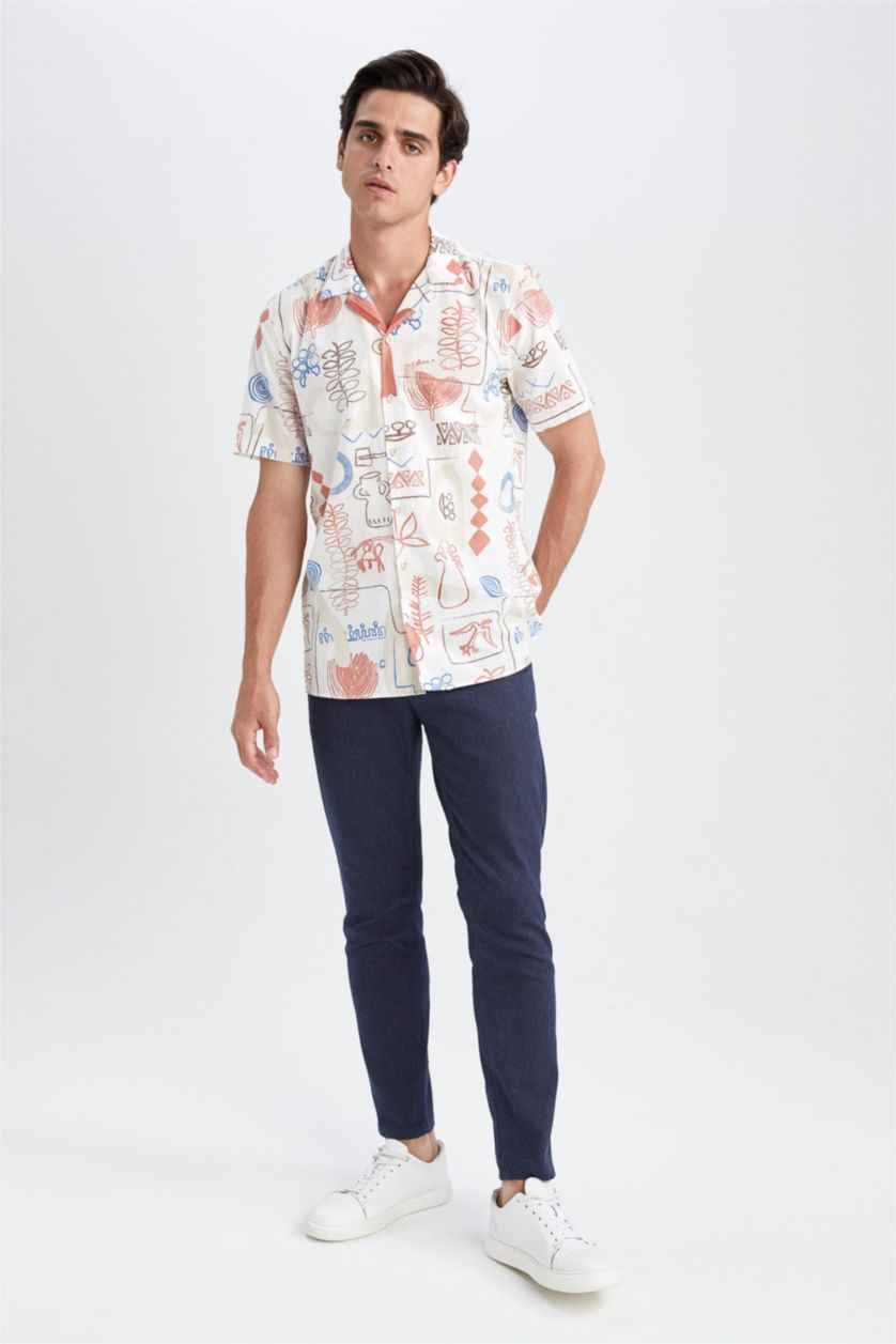 MAN Sand Regular Fit Short Sleeve Shirt