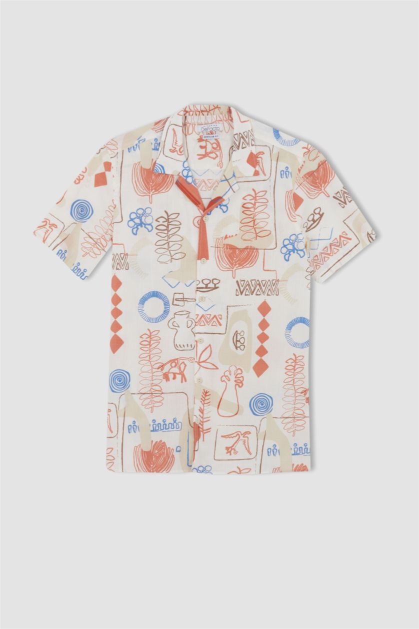 MAN Sand Regular Fit Short Sleeve Shirt