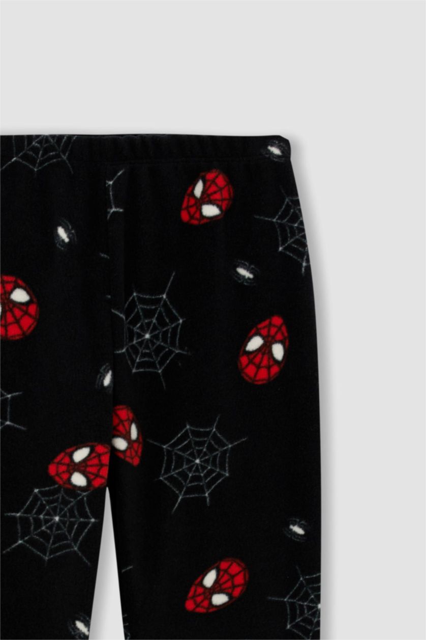 BOYS & TEENS Black Boy Marvel Spiderman Fleece Pajamas Set