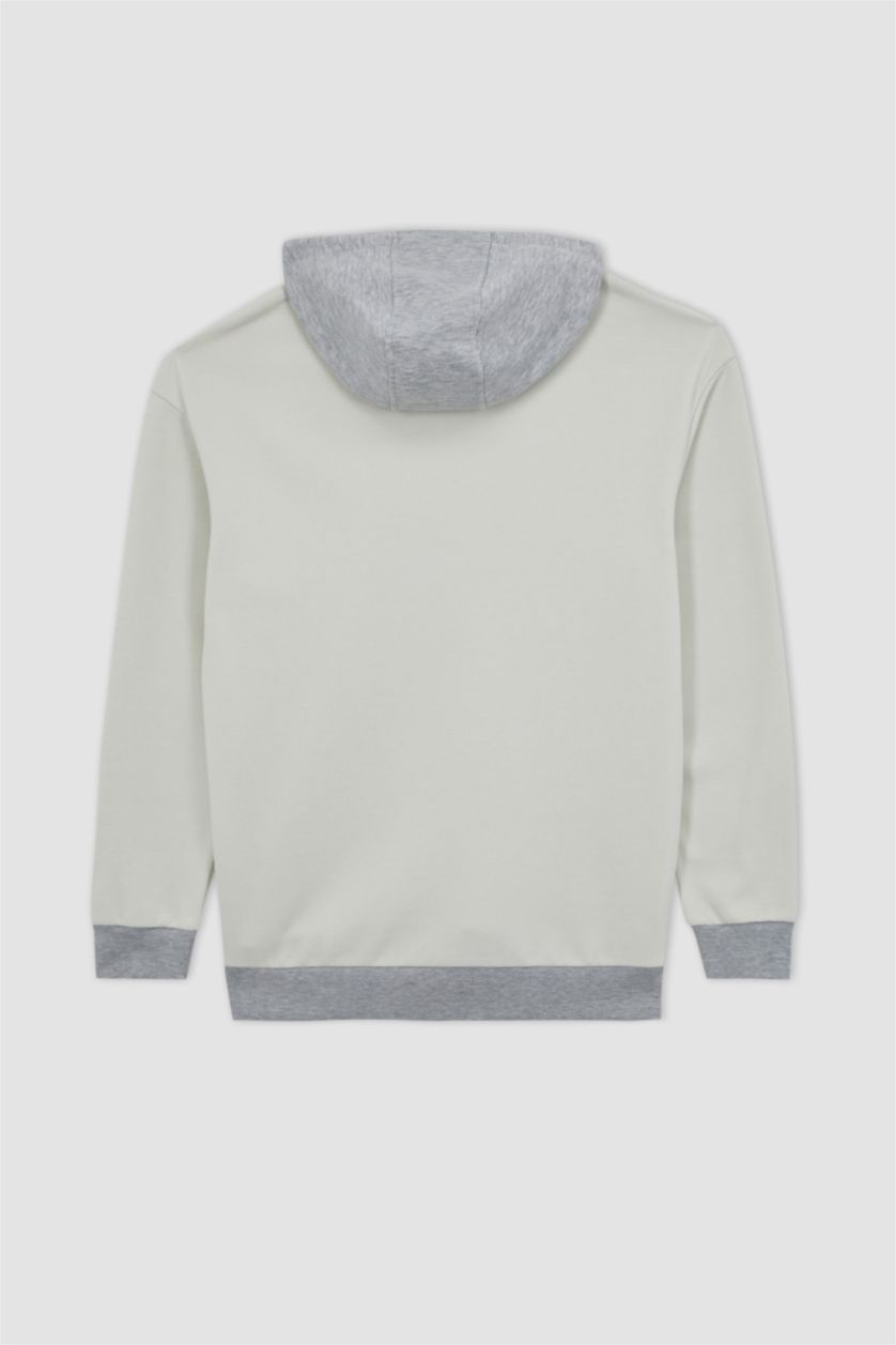 Erkek Taş Boxy Fit Sweatshirt