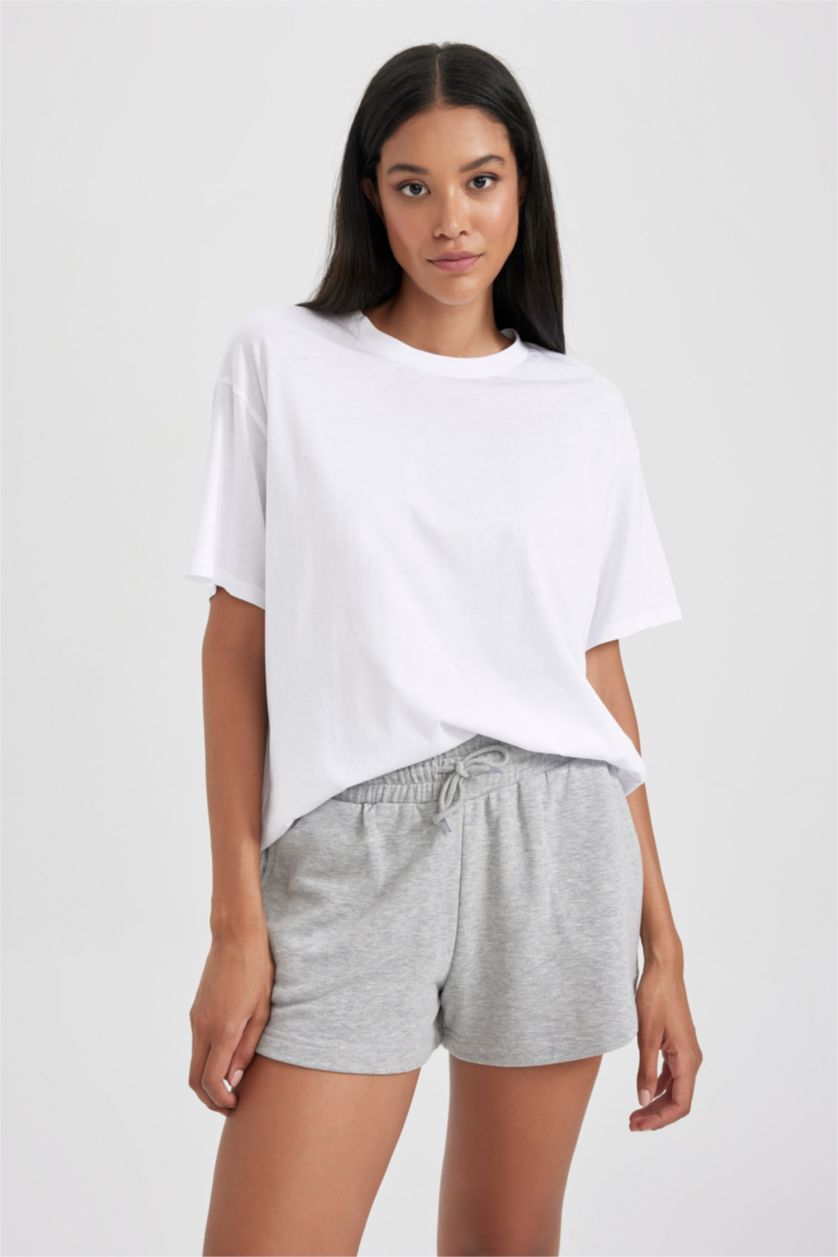 Woman Grey Melange Regular Fit