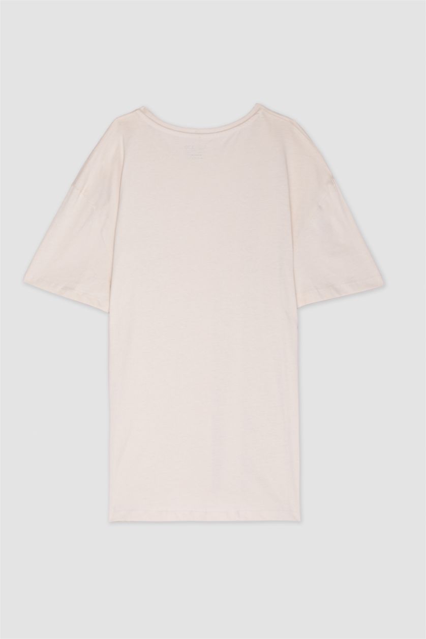 MAN Beige Regular Fit Short Sleeve T-Shirt