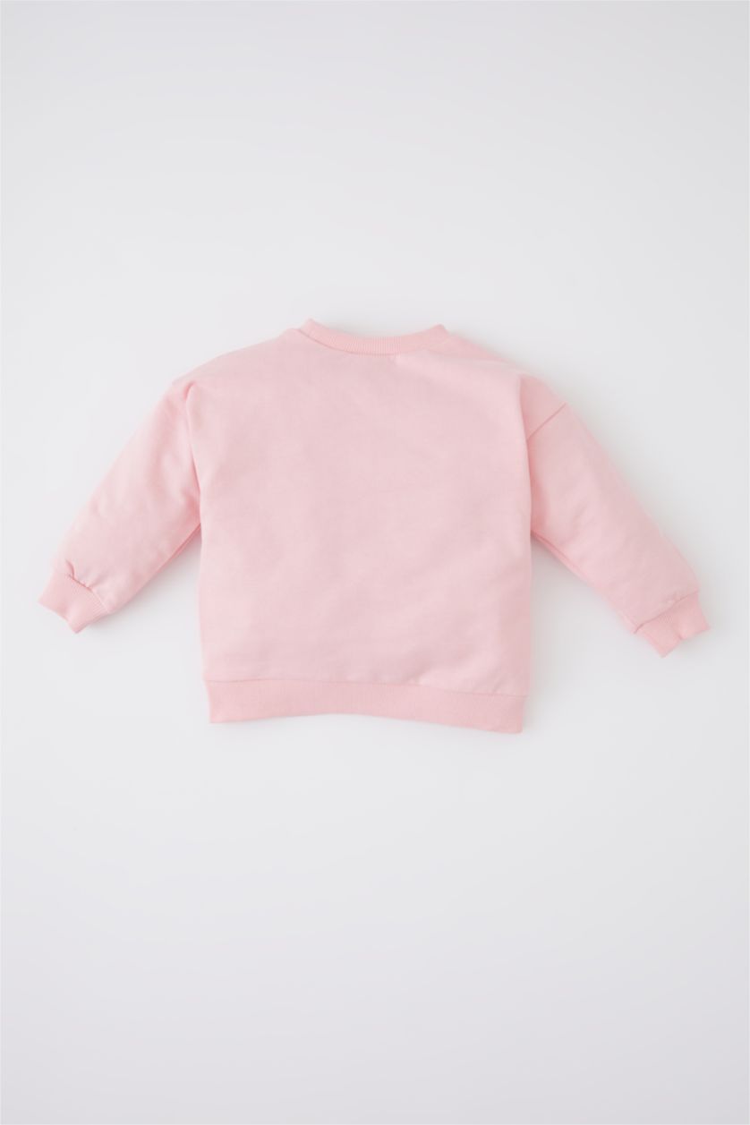 Малыши девочки Розовый Свитшот стандартного кроя из тонкой ткани для малышей девочек