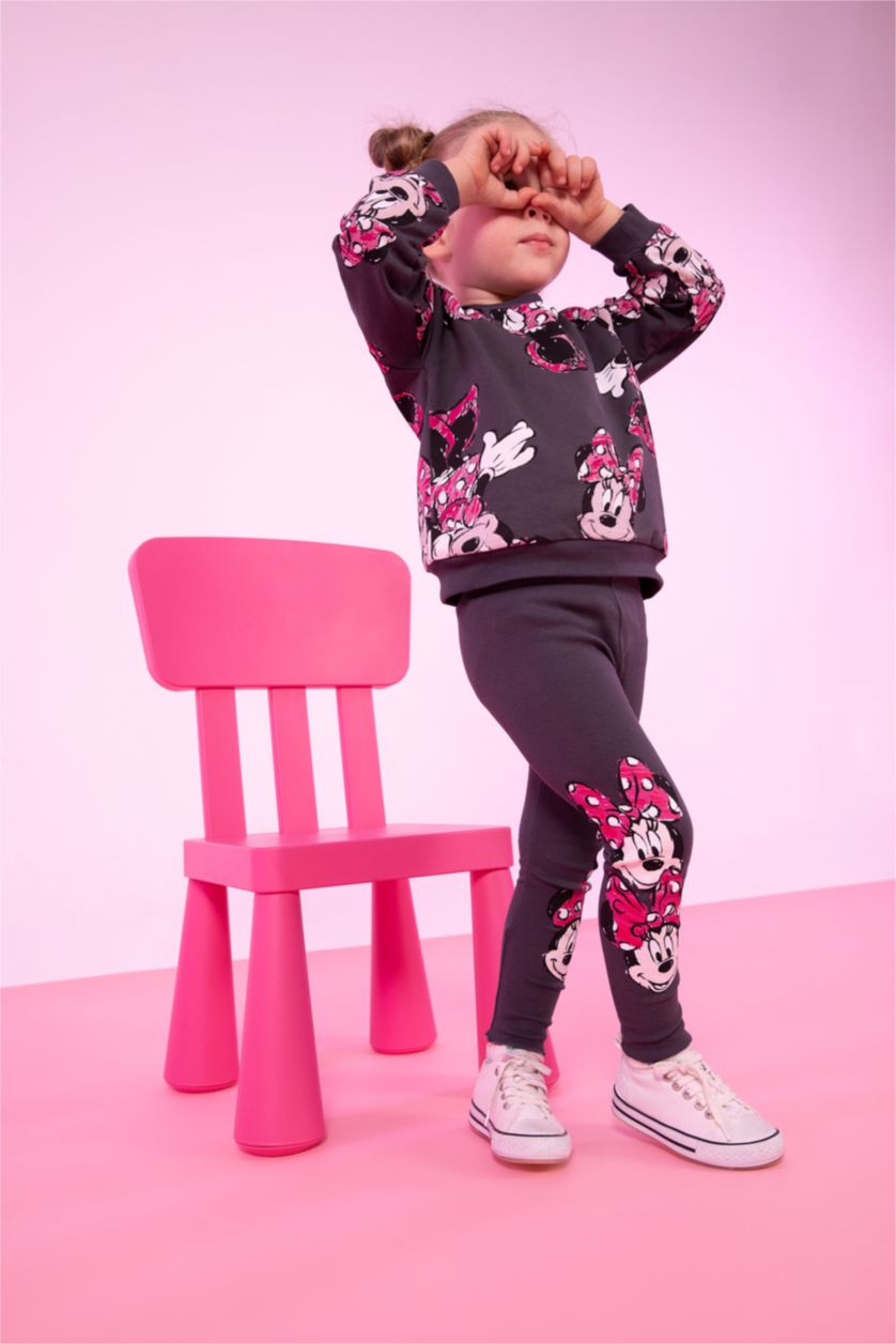 BABY GIRL Anthracite 2 piece Regular Fit Crew Neck Mickey & Minnie Licensed Set