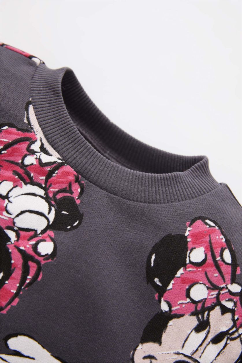 BABY GIRL Anthracite 2 piece Regular Fit Crew Neck Mickey & Minnie Licensed Set