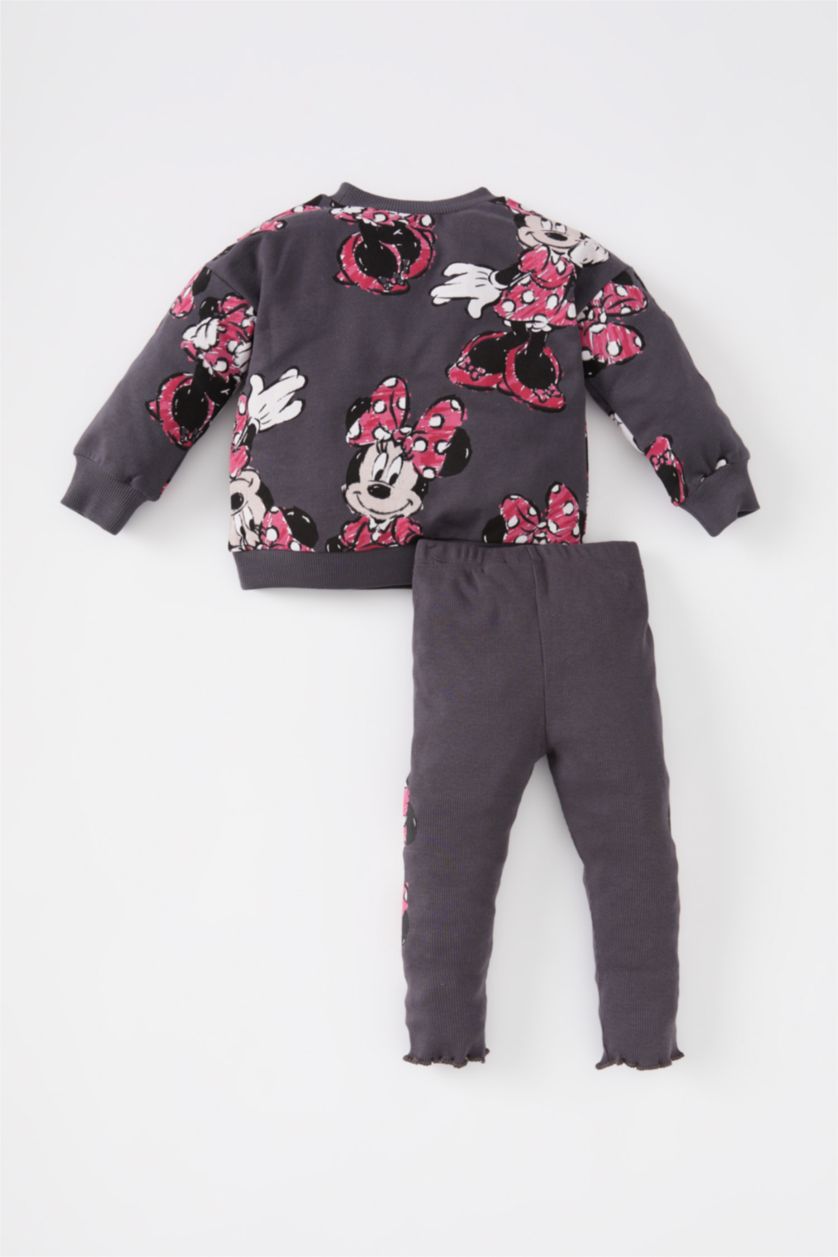 BABY GIRL Anthracite 2 piece Regular Fit Crew Neck Mickey & Minnie Licensed Set