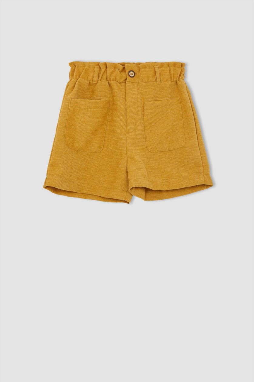 Дівчачий Жовтий Шорти із вельвета для дівчаток