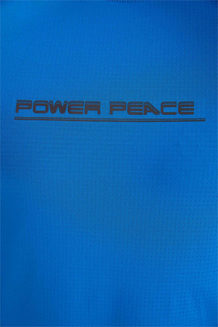 Erkek Saks Slım Fıt Kısa Kollu Tişört