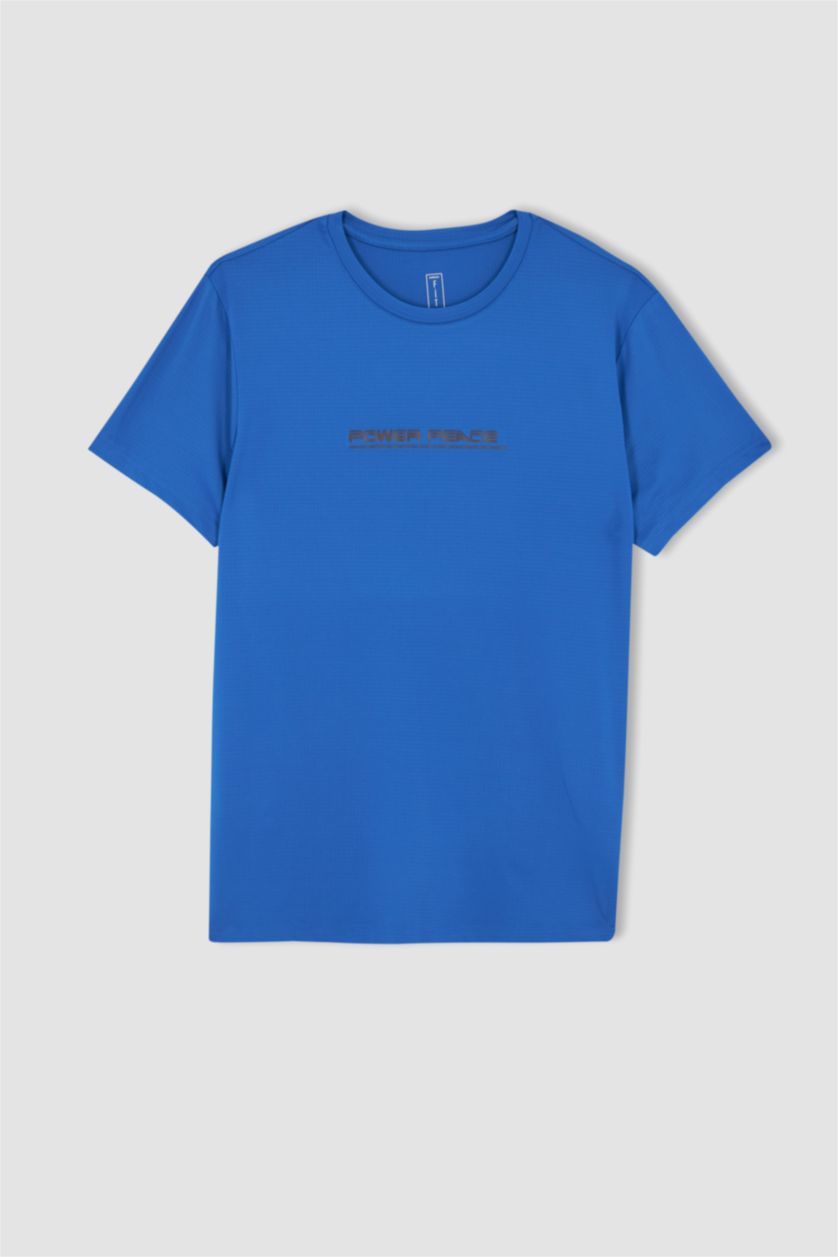 Erkek Saks Slım Fıt Kısa Kollu Tişört