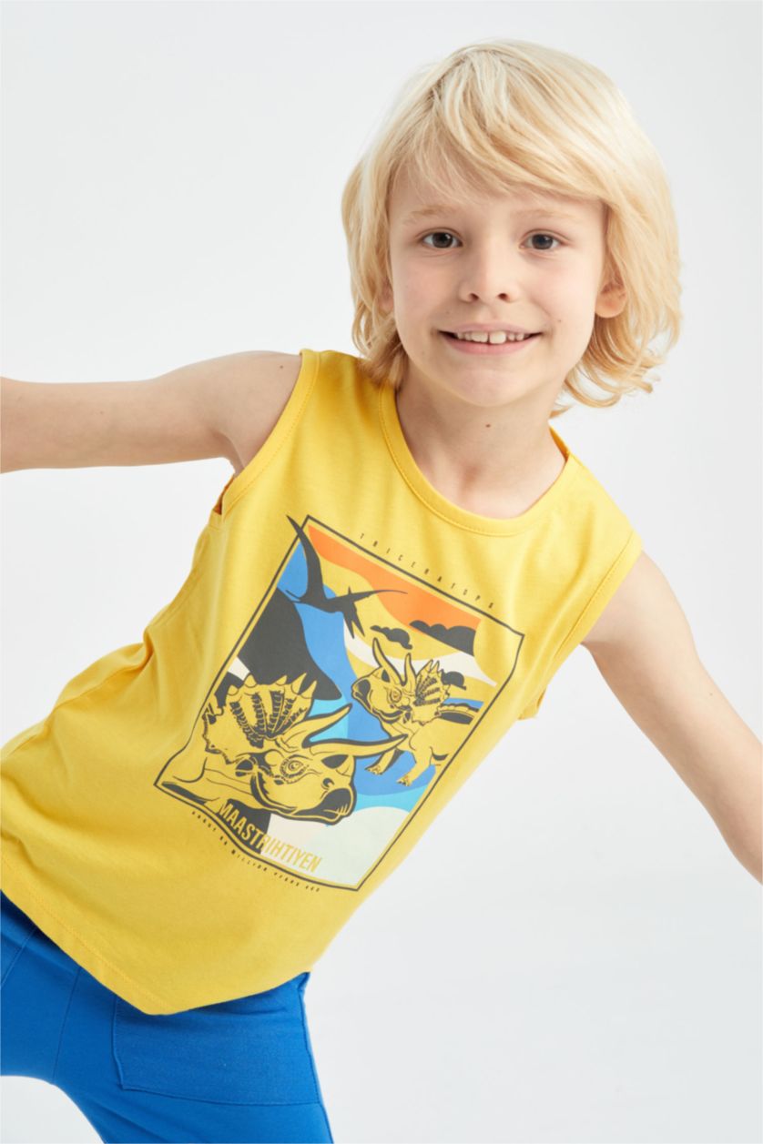 Хлопчачий Жовтий Майка з круглим вирізом для хлопчиків