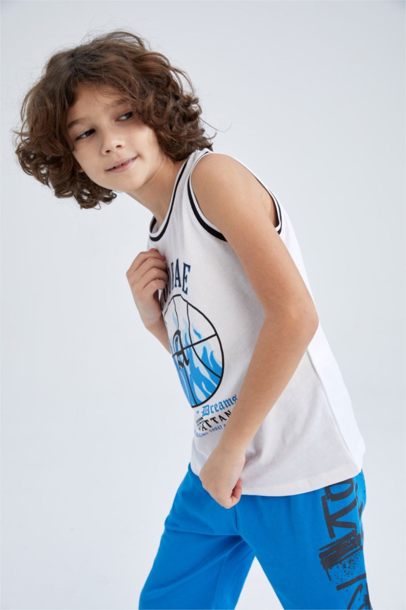 أولادي أبيض تيشيرت كت اولادي قصة عادية برقبة مستديرة