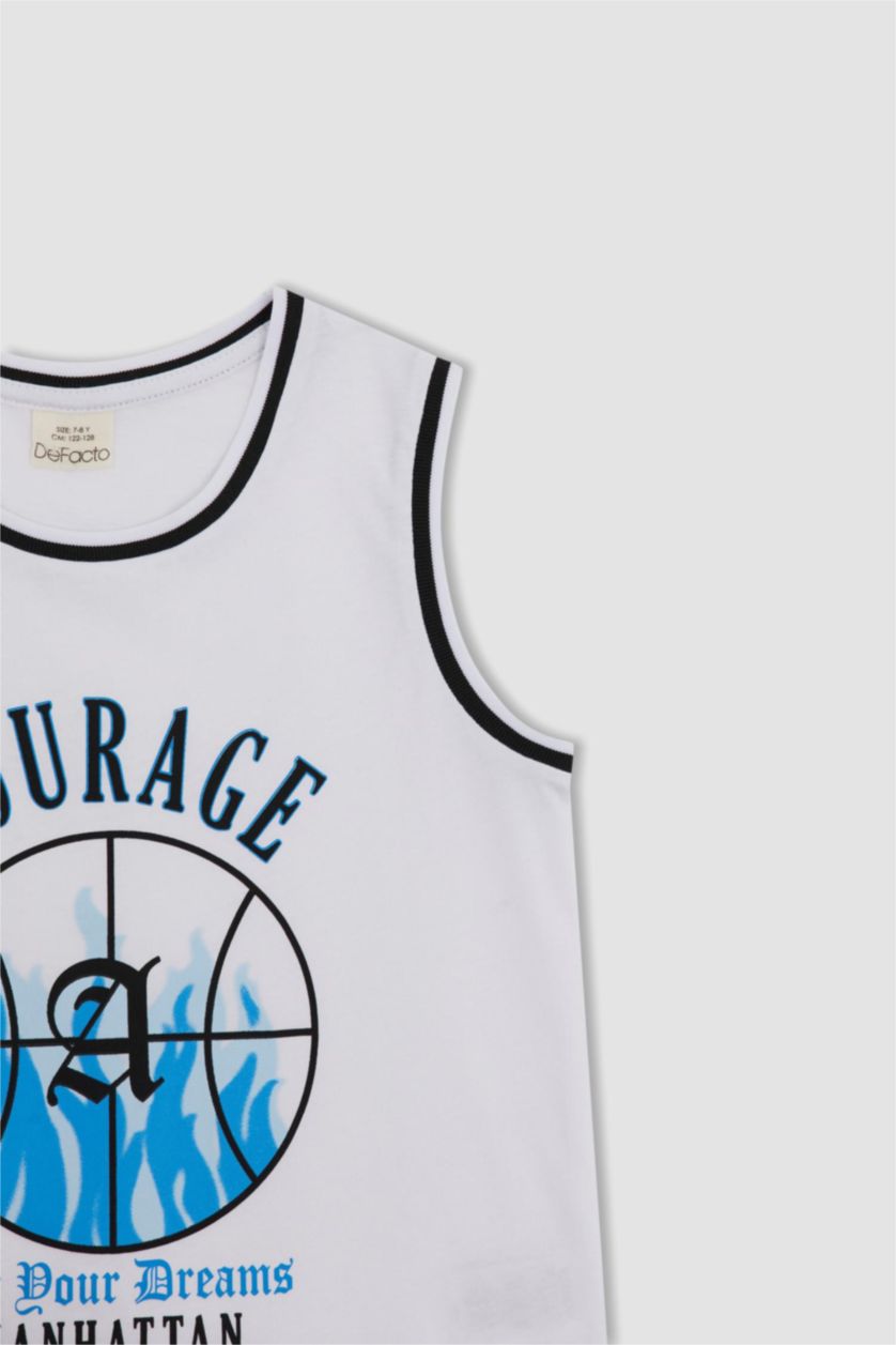 أولادي أبيض تيشيرت كت اولادي قصة عادية برقبة مستديرة