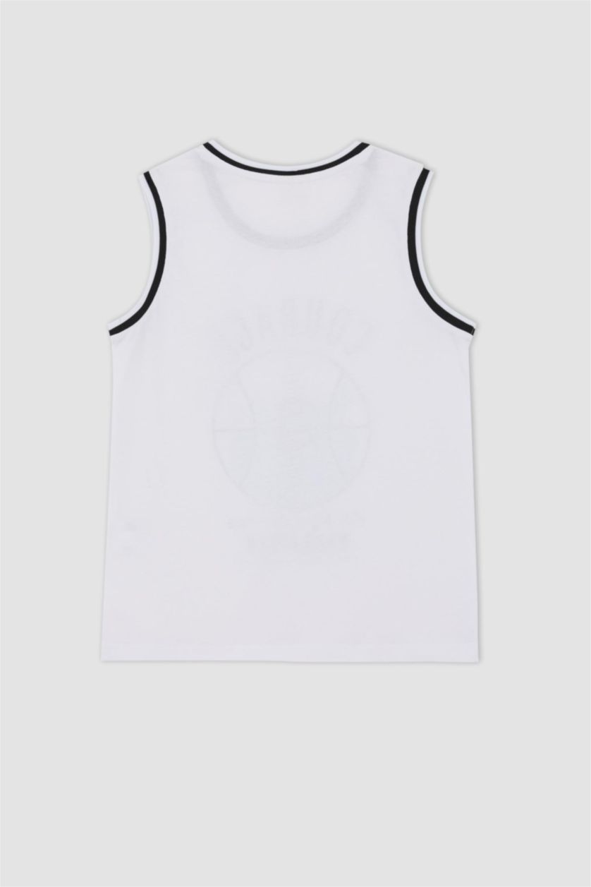 أولادي أبيض تيشيرت كت اولادي قصة عادية برقبة مستديرة