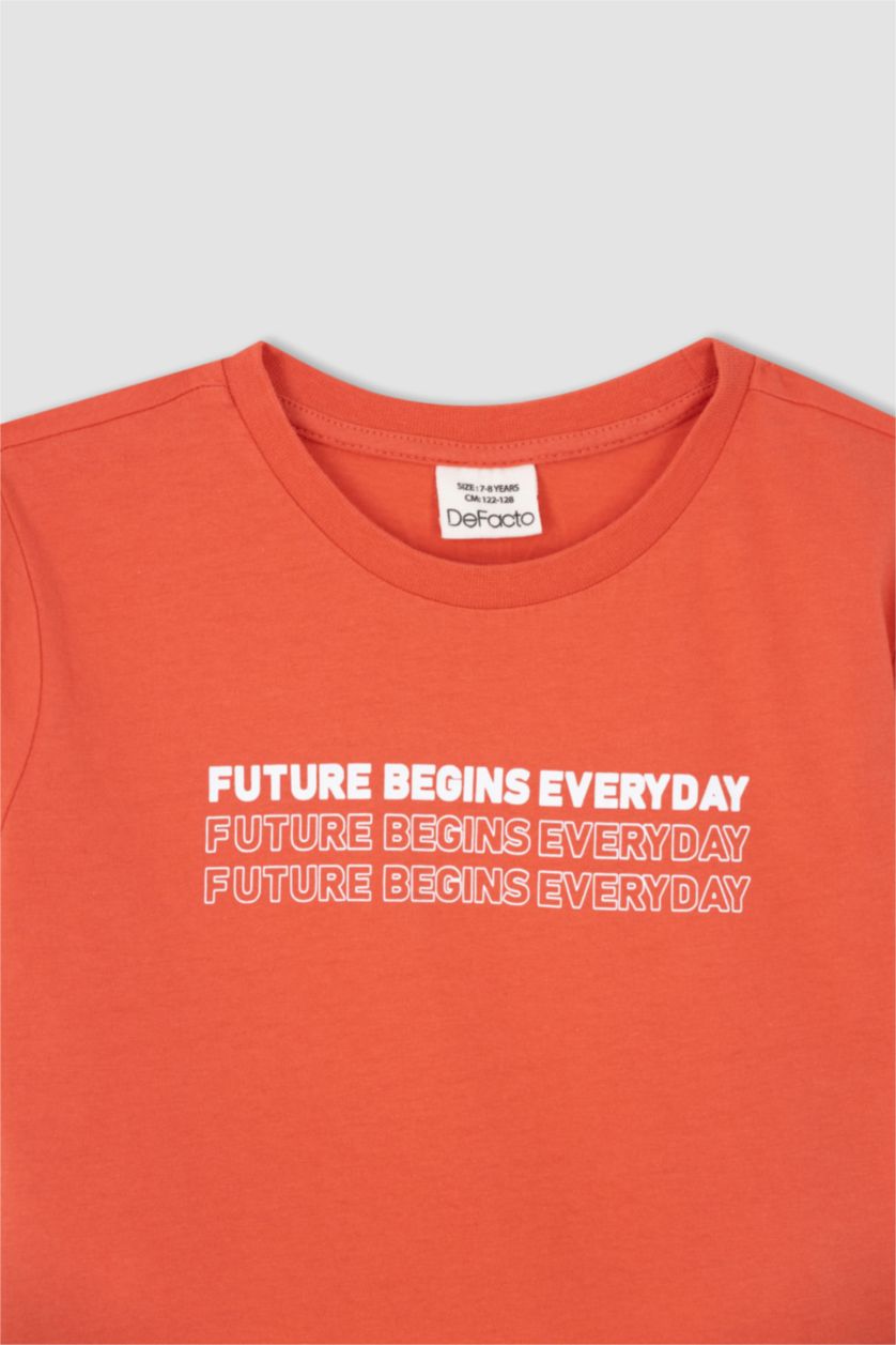 BOYS & TEENS Light Red Regular Fit Short Sleeve T-Shirt