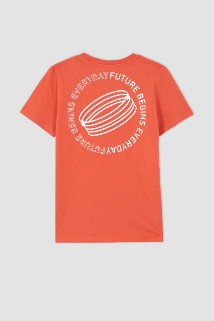 BOYS & TEENS Light Red Regular Fit Short Sleeve T-Shirt