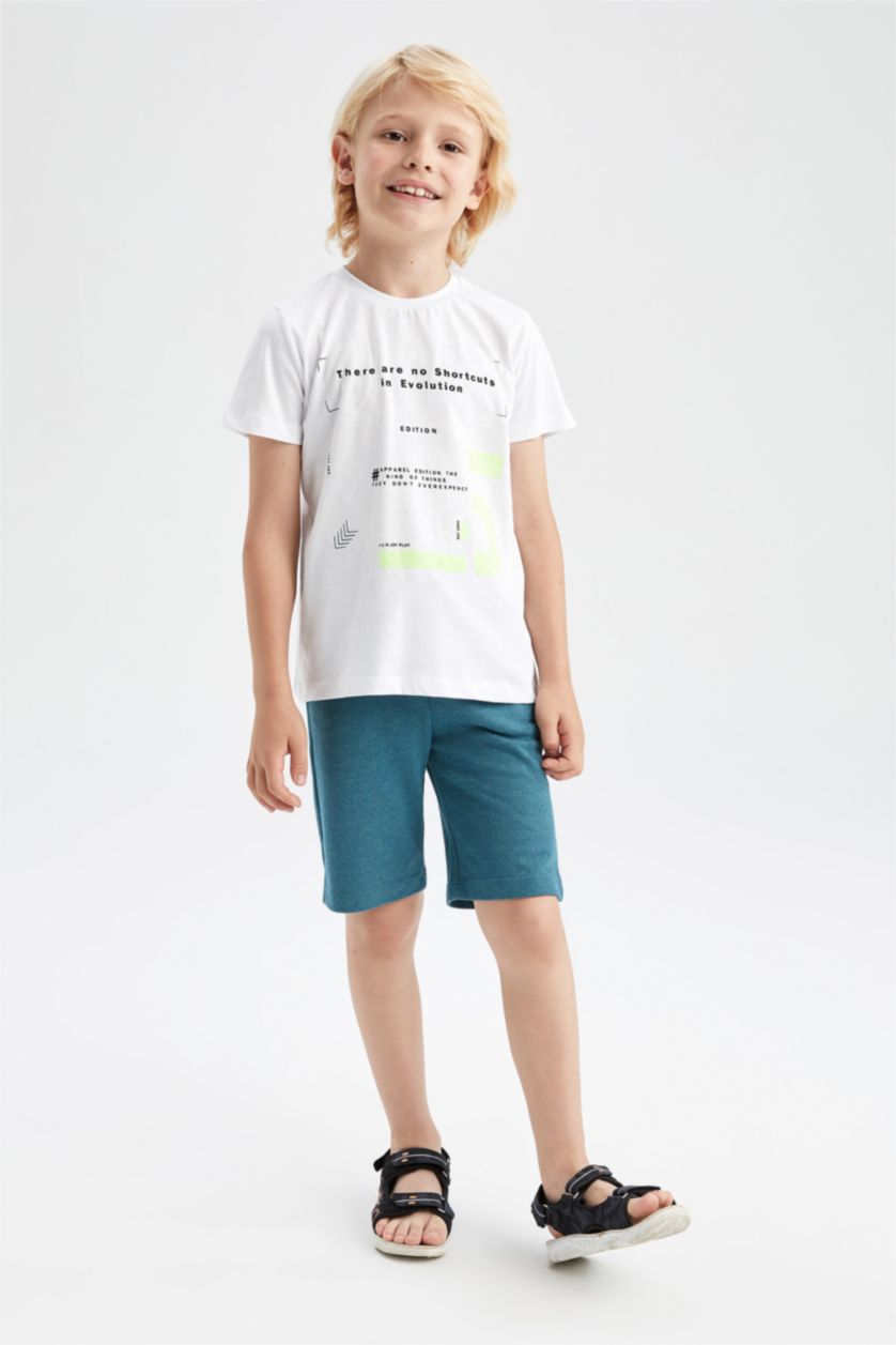 BOYS & TEENS White 2 piece Regular Fit Set