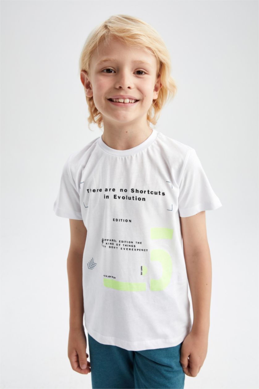 BOYS & TEENS White 2 piece Regular Fit Set