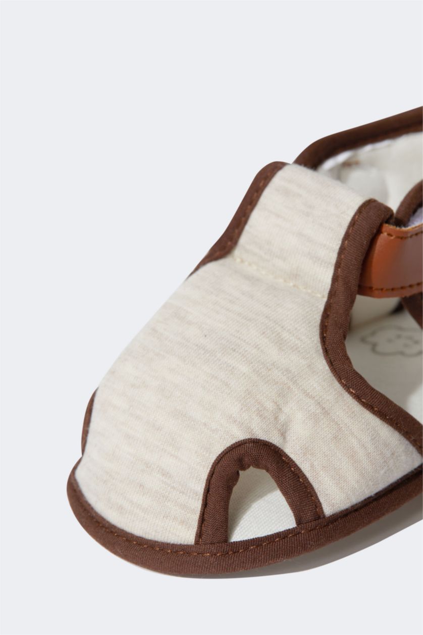 BÉBÉ GARÇON Beige Sandales velcro à semelle plate pour bébé garçon