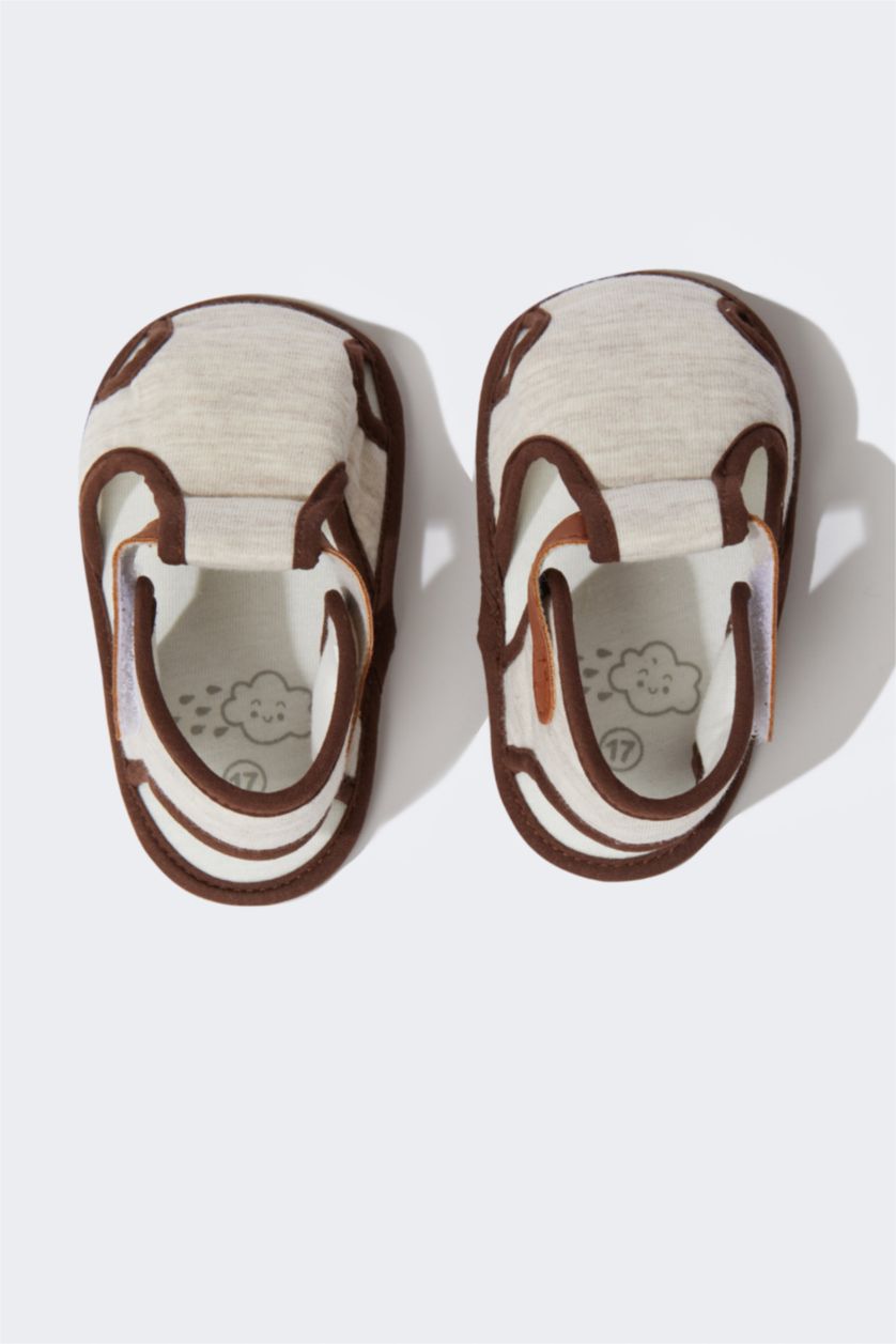 BÉBÉ GARÇON Beige Sandales velcro à semelle plate pour bébé garçon