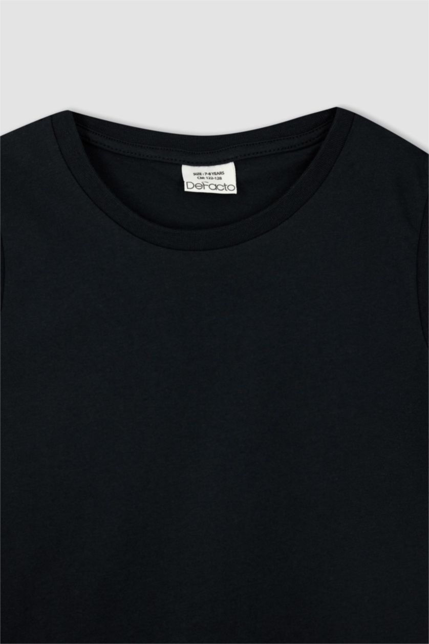 GARÇONS Noir Débardeur à Col Rond Coupe régulière pour garçon