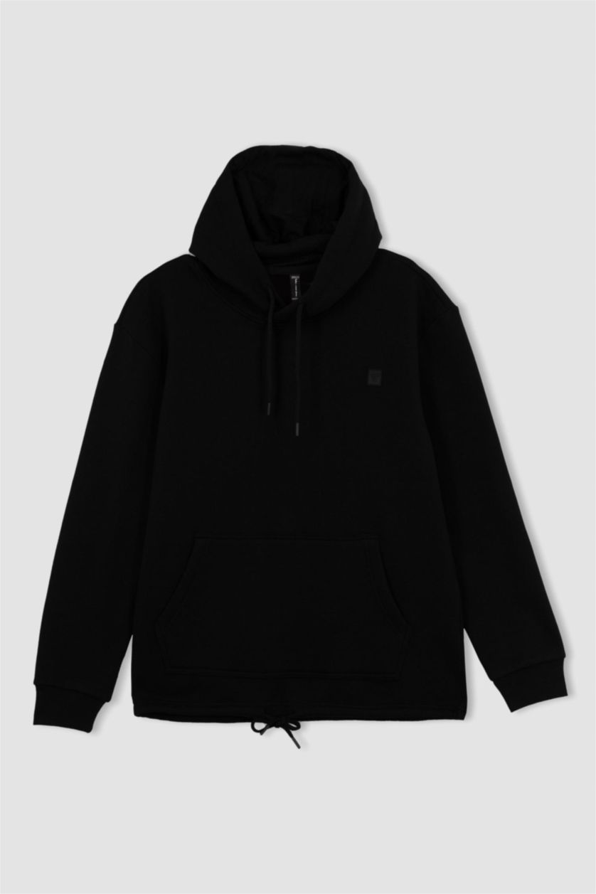 HOMME Noir Sweat- Shirt Coupe standard À capuche