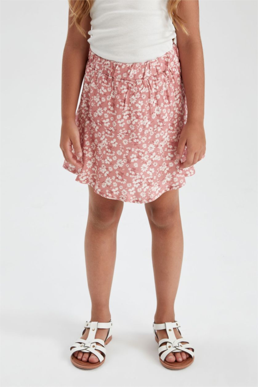 بنات وردي تنورة فيسكوز