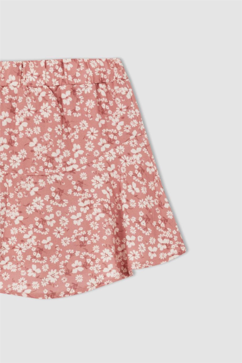 بنات وردي تنورة فيسكوز