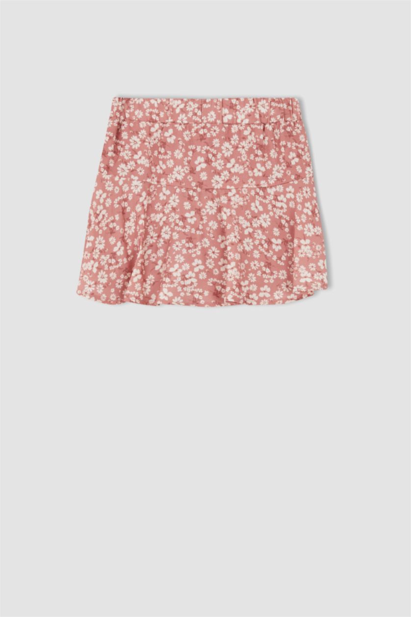 بنات وردي تنورة فيسكوز