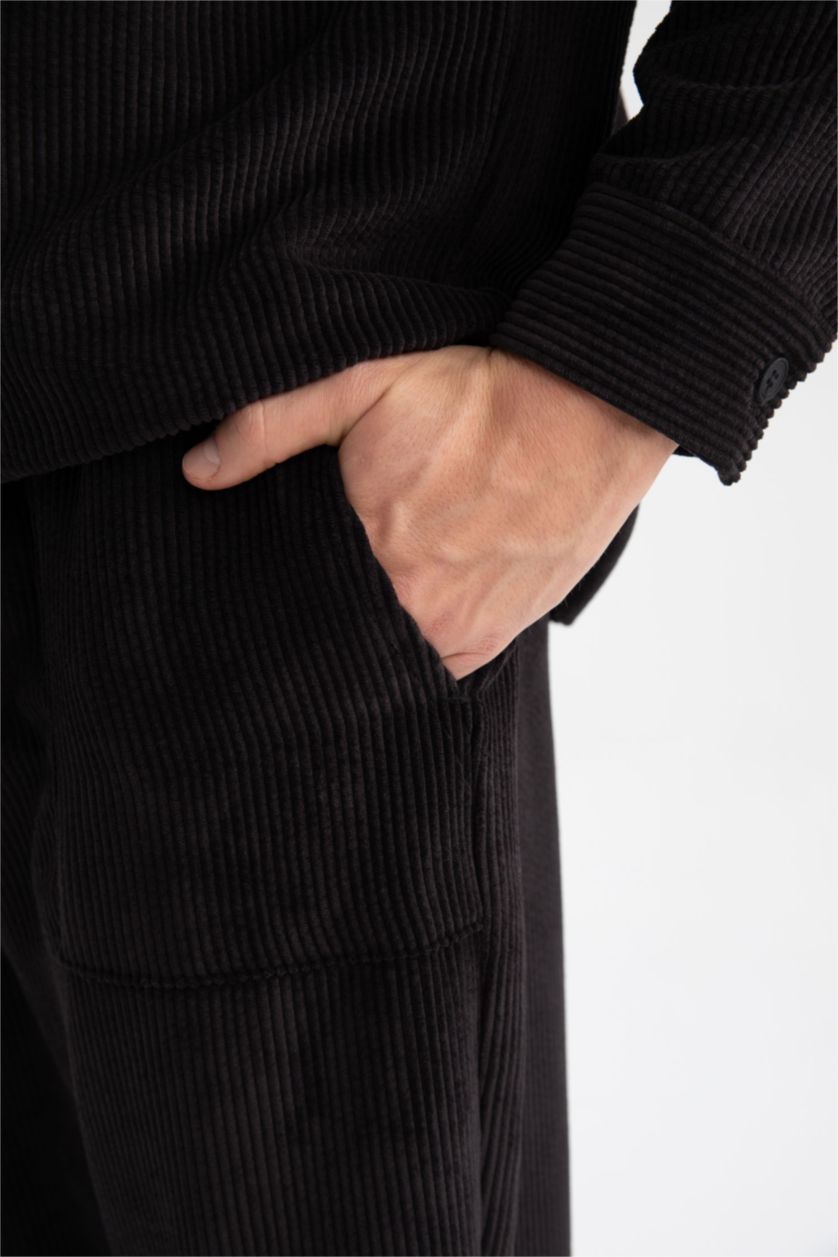 Erkek Siyah Regular Jogger Pantolon